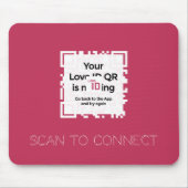 Mousepad - RED - QR - GLAM Collection (Vorne)