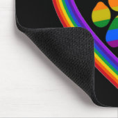 Mousepad Regenbogenherz mit Pfote (Ecke)