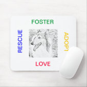 Mousepad - Rettung, adoptieren, Pflege, Liebe (Mit Mouse)