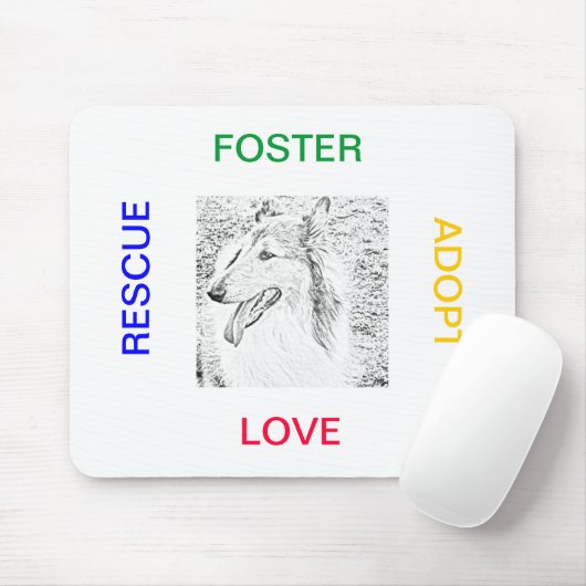 Mousepad - Rettung, adoptieren, Pflege, Liebe (Mit Mouse)