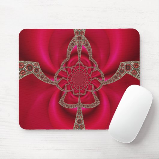 Mousepad Rosa Abstraktes Muster (Mit Mouse)