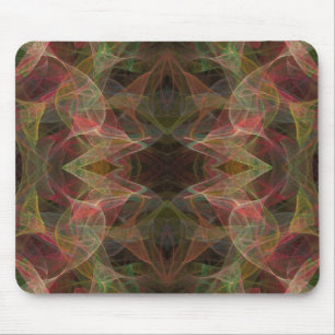 Mousepad, rosa, grün und schwarz, Fraktal Mousepad