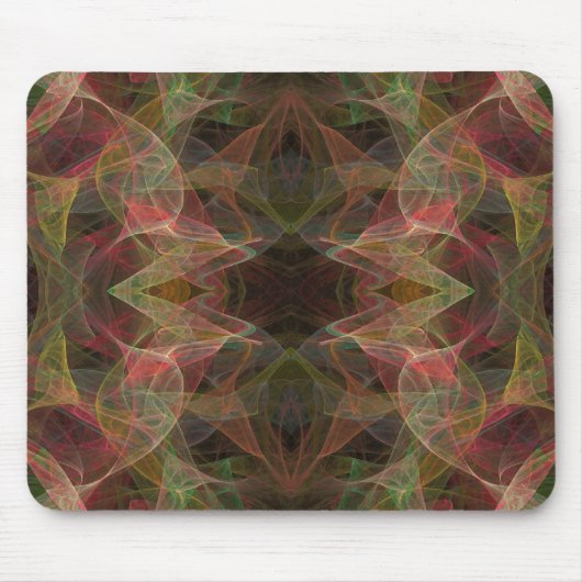 Mousepad, rosa, grün und schwarz, Fraktal Mousepad (Vorne)