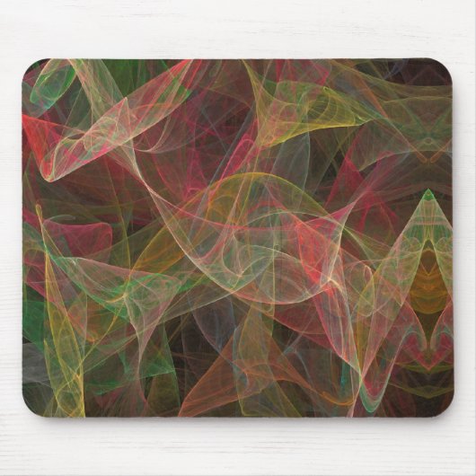 Mousepad, rosa, grün und schwarz, Fraktal Mousepad (Vorne)