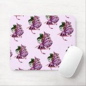 Mousepad rosa Pilzfeen Design (Mit Mouse)