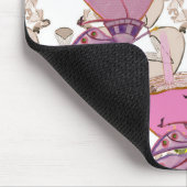 Mousepad rosa Pilzfeen Design (Ecke)
