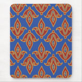 Mousepad, Rot, Gold, Blauer Fleur de Lys Mousepad (Vorne)