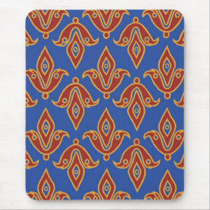 Mousepad, Rot, Gold, Blauer Fleur de Lys Mousepad