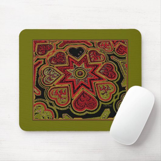 Mousepad "Rustic Hearts" (Mit Mouse)