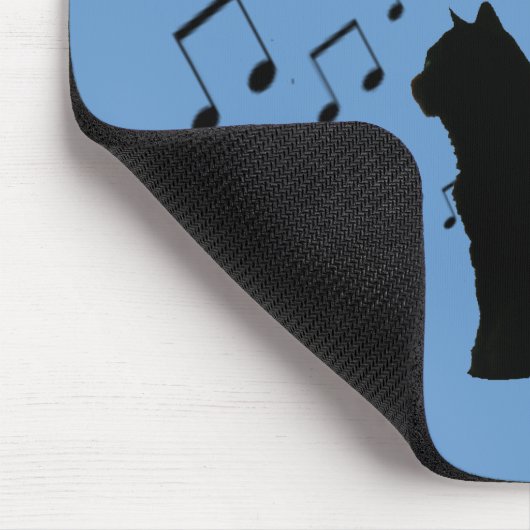 Mousepad - Schwarze Blues Cat (Ecke)