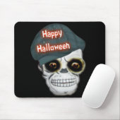Mousepad Skeleton Head Happy Halloween (Mit Mouse)