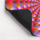 Mousepad Spirale der Scherben in Rosa und Violett (Ecke)