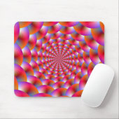 Mousepad Spirale der Scherben in Rosa und Violett (Mit Mouse)