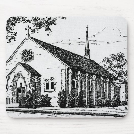 Mousepad St Martin der Ausflug-Kirche (Vorne)
