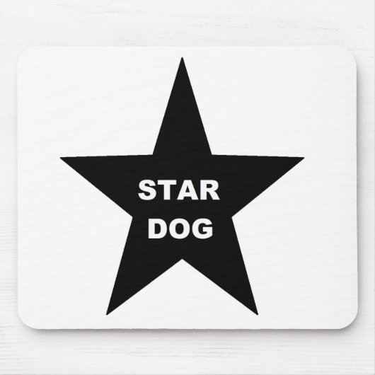 Mousepad Star Dog auf Black Star (Vorne)