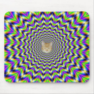 Mousepad Star in Gelb Rosa Blau und Grün