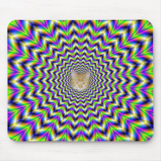Mousepad Star in Gelb Rosa Blau und Grün (Vorne)