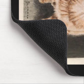 Mousepad Tabbykatze, warme Gelbs, niedliche Hand (Ecke)