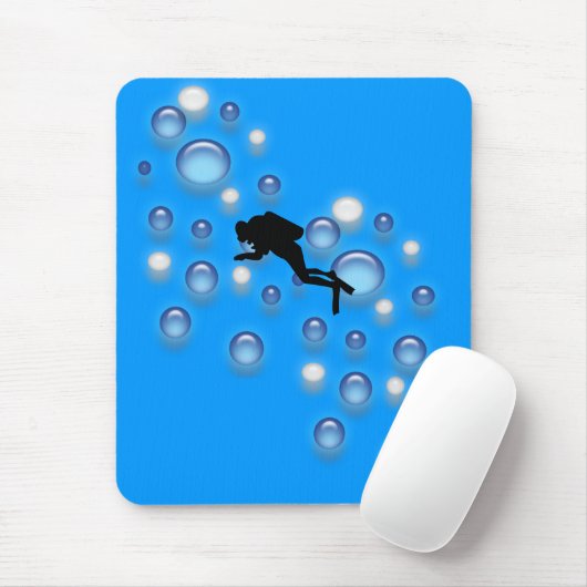 Mousepad - Tauchen mit Blasen (Mit Mouse)