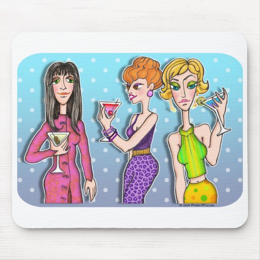 Mousepad - Three Martini Divas (Vorne)