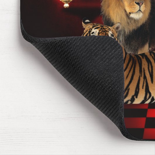 Mousepad Tiere Tiger Leopard Löwenvögel (Ecke)