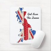 Mousepad UK Flag God Rettete The Queen (Mit Mouse)