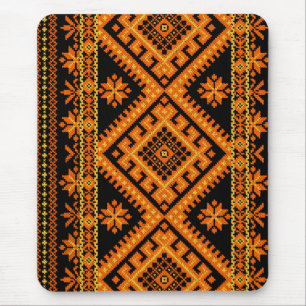 Mousepad ukrainische Querstich-Orange