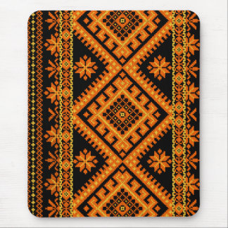 Mousepad ukrainische Querstich-Orange