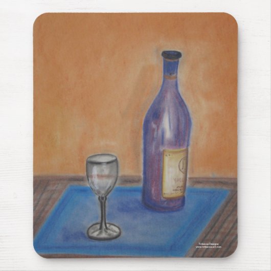 Mousepad: ursprüngliche Kunst entwirft Weinglas Mousepad (Vorne)