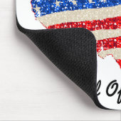 Mousepad USA Flag Gott segne Amerika (Ecke)