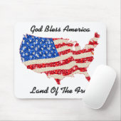 Mousepad USA Flag Gott segne Amerika (Mit Mouse)