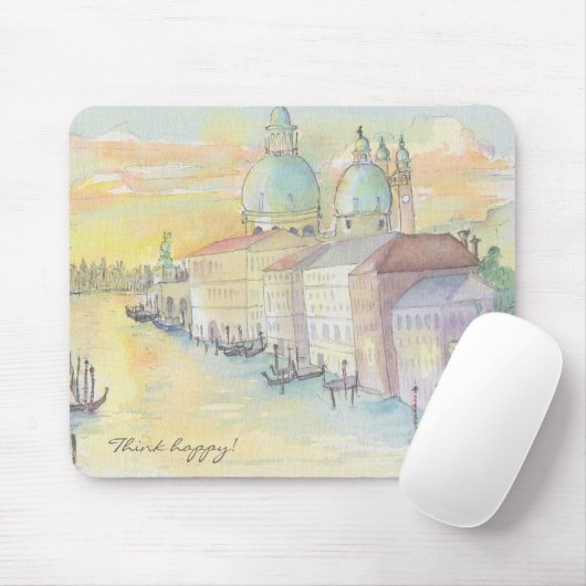 Mousepad "Venedig-Wasserfarbenskizze" (Mit Mouse)