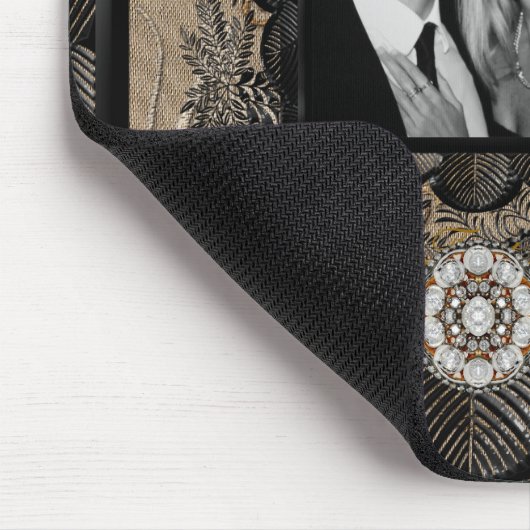 Mousepad vergrößern Schwarz-Braun-Rahmen (Ecke)