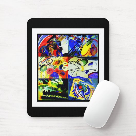 Mousepad Vintag Art Kandinsky Collage (Mit Mouse)
