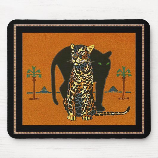Mousepad Vintag Art Leopard (Vorne)