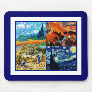 Mousepad Vintag Art Van Gogh Collage