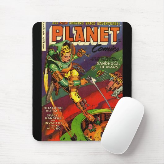 Mousepad Vintag Comic Buchdeckel (Mit Mouse)