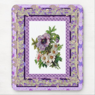 Mousepad Vintag Floral Mauve Blume