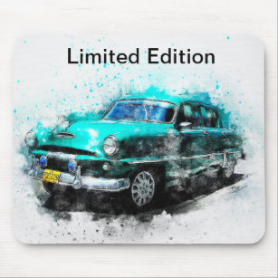 Mousepad Vintag Green Car in limitierter Auflage