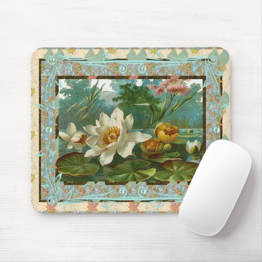 Mousepad Vintage florale Blume (Mit Mouse)