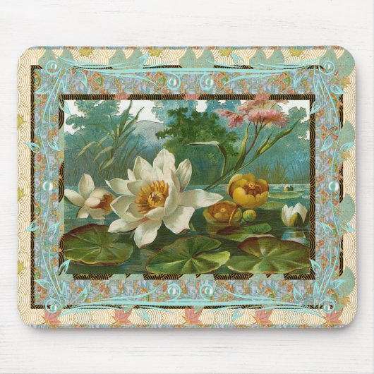 Mousepad Vintage florale Blume (Vorne)