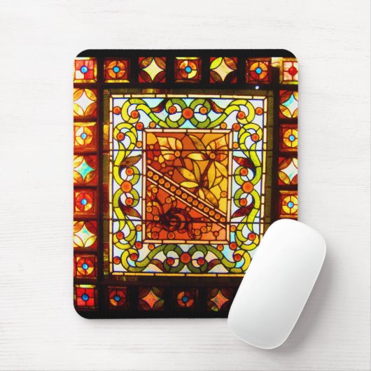 Mousepad-Vintages Buntglas Art-16 Mousepad (Mit Mouse)