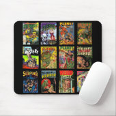Mousepad Vintages Comic Buchcover Collage (Mit Mouse)