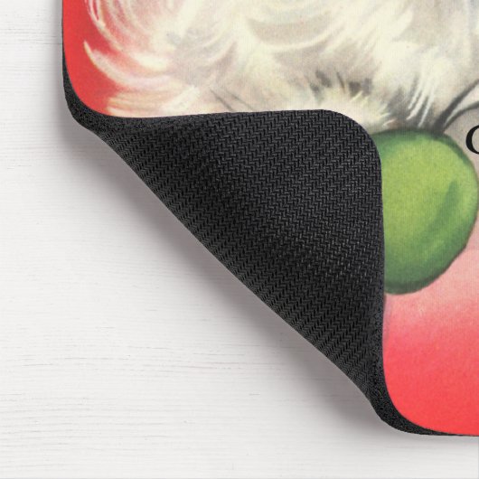 Mousepad, Vintages Weihnachten Weihnachtsmann Mousepad (Ecke)