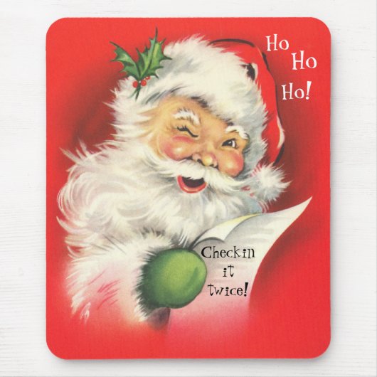 Mousepad, Vintages Weihnachten Weihnachtsmann Mousepad (Vorne)