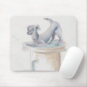 Mousepad Watercolor Sketch "Dog Fountain London" (Mit Mouse)