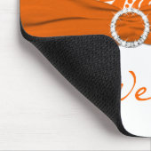 Mousepad weiß und orange Damask (Ecke)