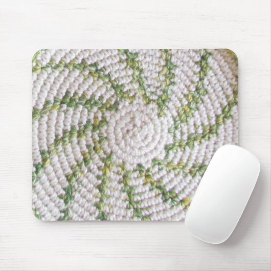 Mousepad - Weiße und grüne Spirale (Mit Mouse)