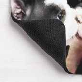 Mousepad Welpen der französischen Bulldogge (Ecke)