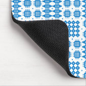 Mousepad: Welsh Tapestry Pattern, Bright Blue Mousepad (Ecke)
